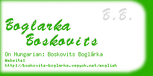 boglarka boskovits business card